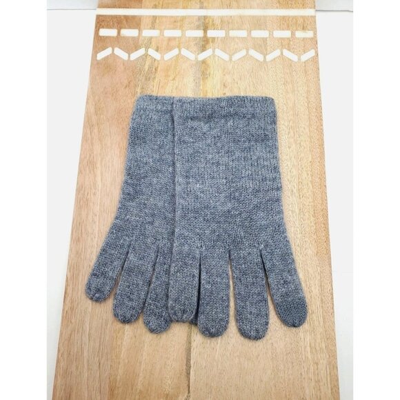 Phenix Gray Cashmere 100% Knit Gloves - Picture 2 of 5